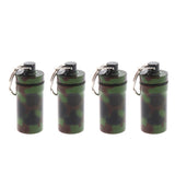 Max 4 Pieces Aluminum Pill Storage Case Box Medicine Container Holder Camouflage