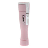 Maxbell Kemei Women Men Electric Face Lip Hair Remover Trimmer Shaver Epilator Pink
