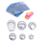 Max DIY Aluminum Alloy Bath Bombs Fizzies Mold Handmade Soap Shrink Wrap Set B