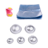 Max DIY Aluminum Alloy Bath Bombs Fizzies Mold Handmade Soap Shrink Wrap Set E