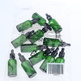 Max 12 Pieces Empty Essential Oils Dropper Bottles Aromatherapy for 30ml Green