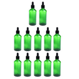 Max 12 Pieces Empty Essential Oils Dropper Bottles Aromatherapy for 30ml Green