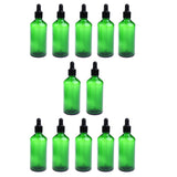 Max 12 Pieces Empty Essential Oils Dropper Bottles Aromatherapy for 30ml Green
