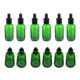 Max 12 Pieces Empty Essential Oils Dropper Bottles Aromatherapy for 30ml Green