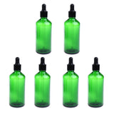 Max 6 Pieces Empty Essential Oil Dropper Bottles Liquid Aromatherapy 100ml Green