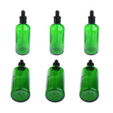 Max 6 Pieces Empty Essential Oil Dropper Bottles Liquid Aromatherapy 100ml Green