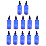 Max 12 Pieces Empty Essential Oils Bottles Aromatherapy with Dropper Cap Blue