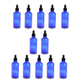 Max 12 Pieces Empty Essential Oils Bottles Aromatherapy with Dropper Cap Blue