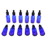 Max 12 Pieces Empty Essential Oils Bottles Aromatherapy with Dropper Cap Blue