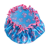 Max 2 Pieces Waterproof Reusable Shower Cap Bath Hat for Women Lady Dark Blue