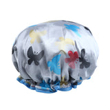 Max 2 Pieces Waterproof Reusable Shower Cap Bath Hat for Women Lady Multi Color