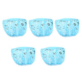 Max 5 Pieces Reusable Waterproof Cap Women Shower Cap Adult  Bathing Hat Blue