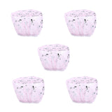 Max 5 Pieces Reusable Waterproof Cap Women Shower Cap Adult  Bathing Hat Pink