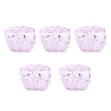 Max 5 Pieces Reusable Waterproof Cap Women Shower Cap Adult  Bathing Hat Pink