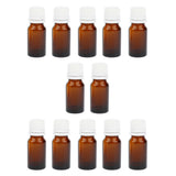 Max 12 Pieces Essential Oils Glass Bottles With Orifice Reducer Dropper 10ml