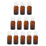 Max 12 Pieces Essential Oils Glass Bottles With Orifice Reducer Dropper 10ml