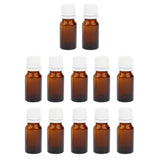 Max 12 Pieces Essential Oils Glass Bottles With Orifice Reducer Dropper 10ml