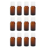 Max 12 Pieces Essential Oils Glass Bottles With Orifice Reducer Dropper 10ml
