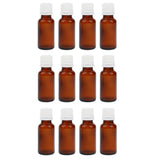 12 Pieces Essential Oils Glass Bottles With Orifice Reducer Dropper 20ml