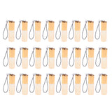 Max 24 Pieces Refillable Glass Roller Essential Oil Bottles Pendant 5ml Gold