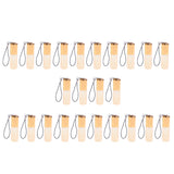 Max 24 Pieces Refillable Glass Roller Essential Oil Bottles Pendant 5ml Gold