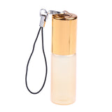 Max 24 Pieces Refillable Glass Roller Essential Oil Bottles Pendant 5ml Gold