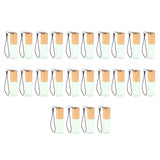 Max 24 Pieces Refillable Glass Roller Essential Oil Bottles Pendant 5ml Green