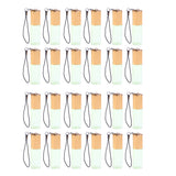 Max 24 Pieces Refillable Glass Roller Essential Oil Bottles Pendant 5ml Green