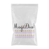 Max 24 Pieces Refillable Glass Roller Essential Oil Bottles Pendant 5ml Purple