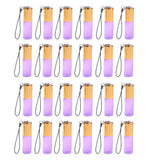 Max 24 Pieces Refillable Glass Roller Essential Oil Bottles Pendant 5ml Purple