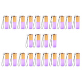 Max 24 Pieces Refillable Glass Roller Essential Oil Bottles Pendant 5ml Purple