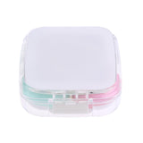 Travel Cute Mini Contact Lens Case Holder Storage Mirror Box Container White