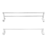 Aluminum Towel Rack Rail Shelf with Hooks Holder Bar Wall Mounted Single Bar