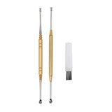 Max Ear Curette Earwax Removal Stick Ear Wax Cleaner Remover Spoon Set Golden