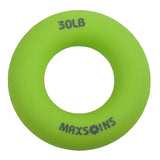Max Finger Gripper Strengthener Hand Grip Exerciser Ring 30LB Green