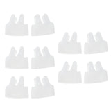 Max 10 Pieces Gel Toe Sleeves Bunion Cushions Corns Protectors Cap Pad White