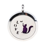 Max New Aromatherapy Essential Oil Perfume Diffuser Locket Pendant Necklace  Cat