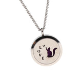 Max New Aromatherapy Essential Oil Perfume Diffuser Locket Pendant Necklace  Cat
