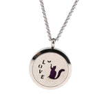 Max New Aromatherapy Essential Oil Perfume Diffuser Locket Pendant Necklace  Cat