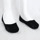Max 2 Pieces Breathable Gel Non Slip Invisible Socks Low Cut Shoe Liners Black