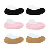 Max 2 Pieces Breathable Gel Non Slip Invisible Socks Low Cut Shoe Liners Black