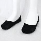 Max 2 Pieces Breathable Gel Non Slip Invisible Socks Low Cut Shoe Liners Black