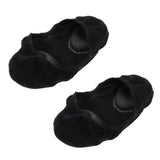 Max 2 Pieces Breathable Gel Non Slip Invisible Socks Low Cut Shoe Liners Black