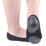 Max 2 Pieces Breathable Gel Non Slip Invisible Socks Low Cut Shoe Liners Black