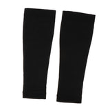 Max 2 Pieces Outdoor Compression Socks Calf Sleeve Shin Splint Support Wrap Black