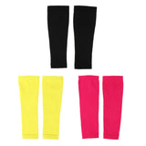 Max 2 Pieces Outdoor Compression Socks Calf Sleeve Shin Splint Support Wrap Black