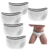 Max Maxb 5 Pieces Adults Disposable Briefs Travel Men One Time Underwear L White