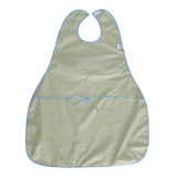 Max Adult Reusable Eating Bibs Elderly Disability Aid Apron with Catch Pocket Green