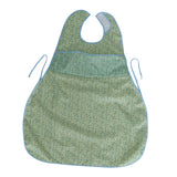 Max Adult Reusable Eating Bibs Elderly Disability Aid Apron with Catch Pocket Green