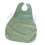 Max Adult Reusable Eating Bibs Elderly Disability Aid Apron with Catch Pocket Green